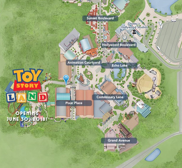 Toy Story Land map